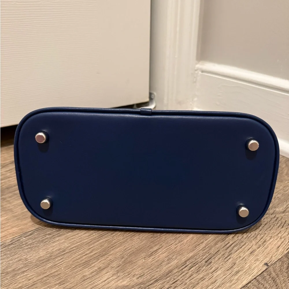 Coach Two-Tone Light Blue and Navy Dome Satchel